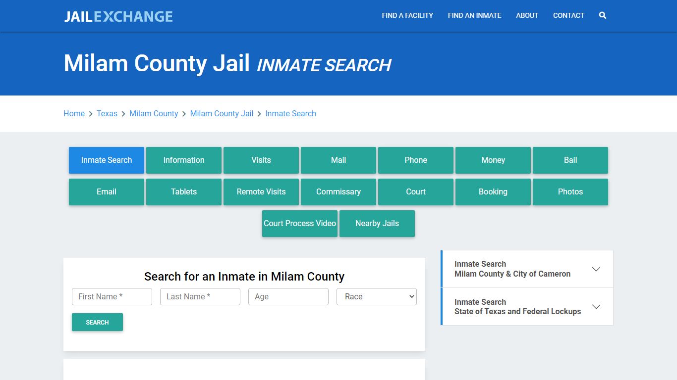 Milam County Jail, TX Inmate Search: Roster & Mugshots